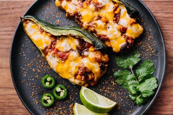 Easy Stuffed Poblanos