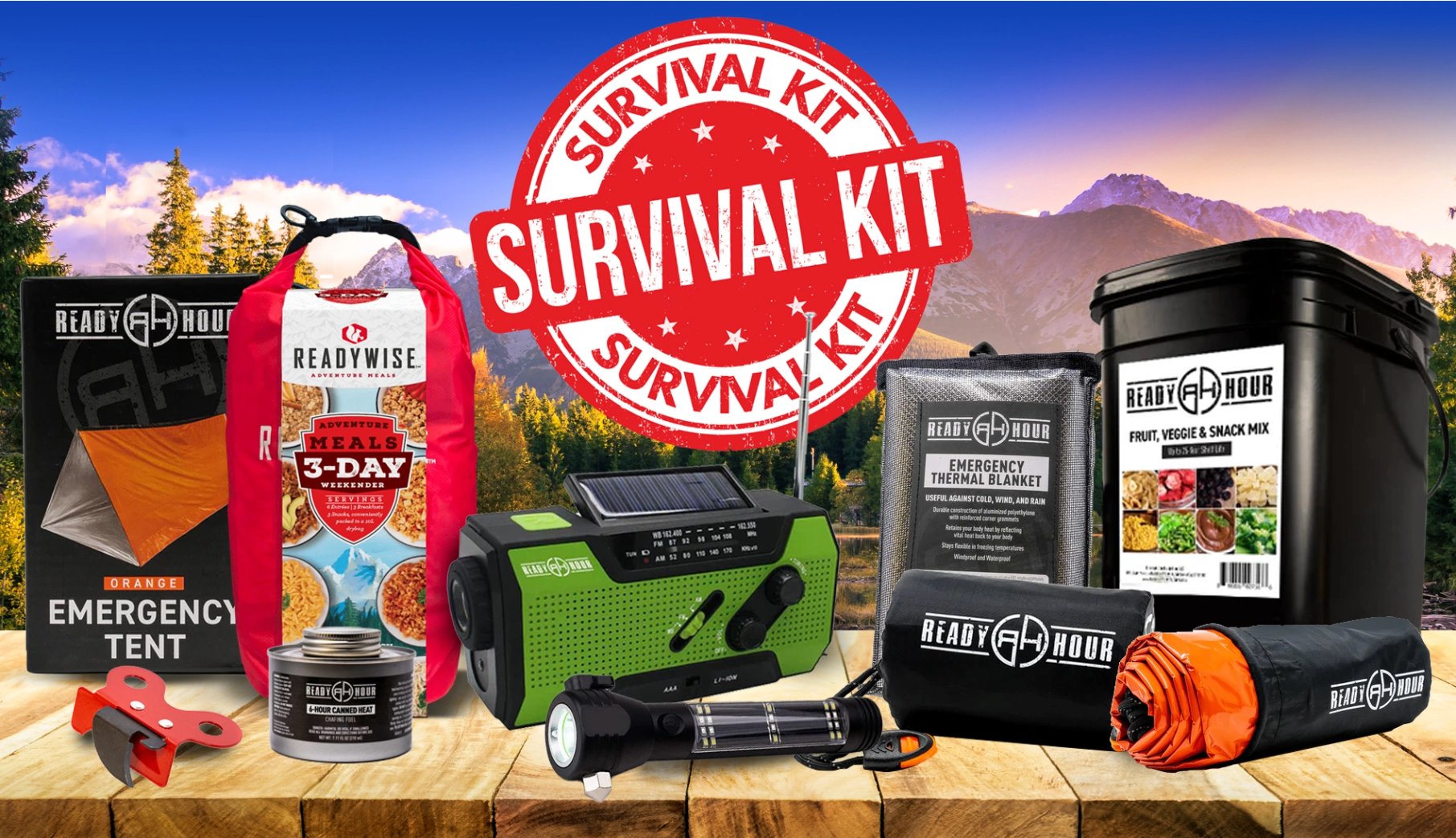 Survival products banner