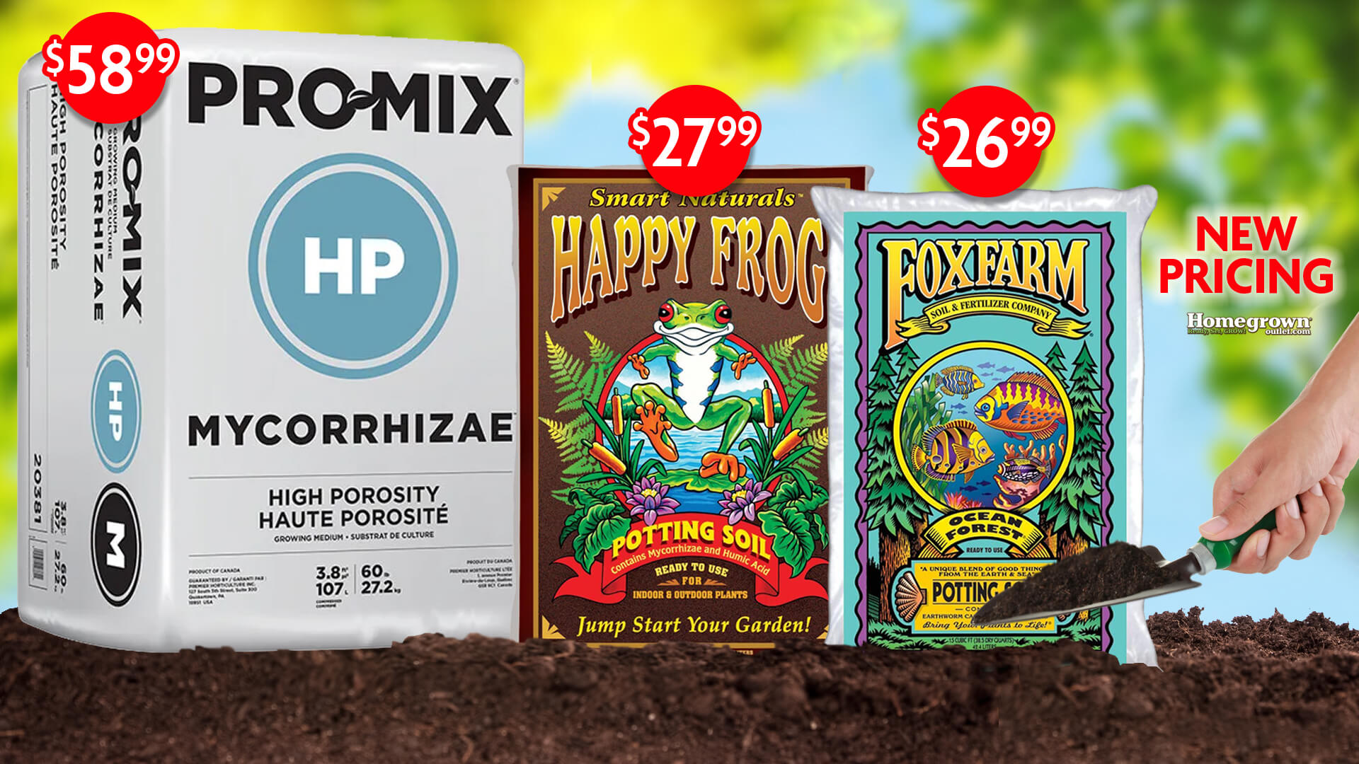 New Pricing of Promix Mycorrhizae Happy Frog Foxfarm