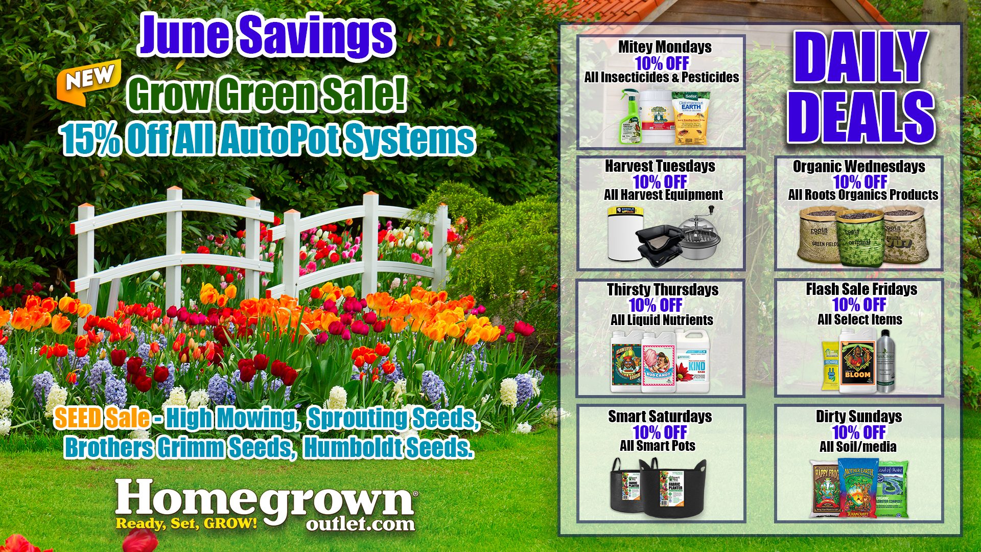 Homegrown Outlet: Organic Gardening Supplies and Hydroponics