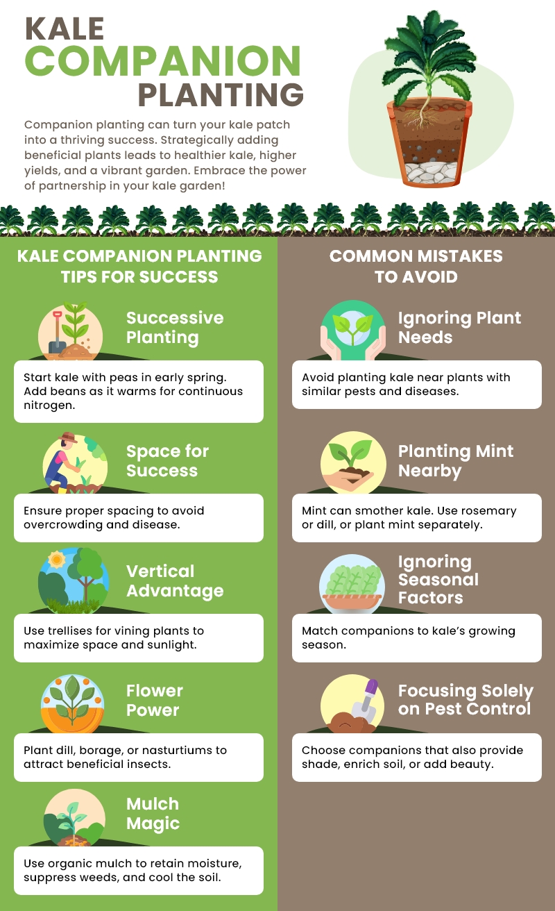 what thriving kale plants